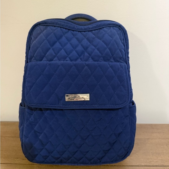 Vera Bradley Quilted Blue Backpack - Picture 1 of 5